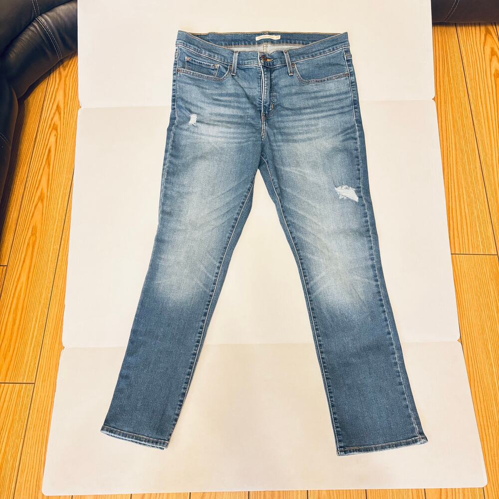 Levi’s 314 Shaping Straight men’s faded blue jeans sz 33 waist